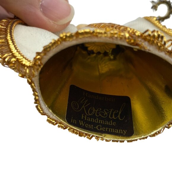 VTG Koestel wax angel ornament mini tree topper 3.25" West Germany - Picture 9 of 10